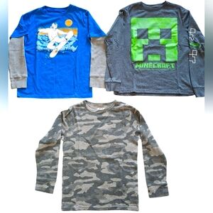 Lot of 3 boys long sleeve tee shirts size M